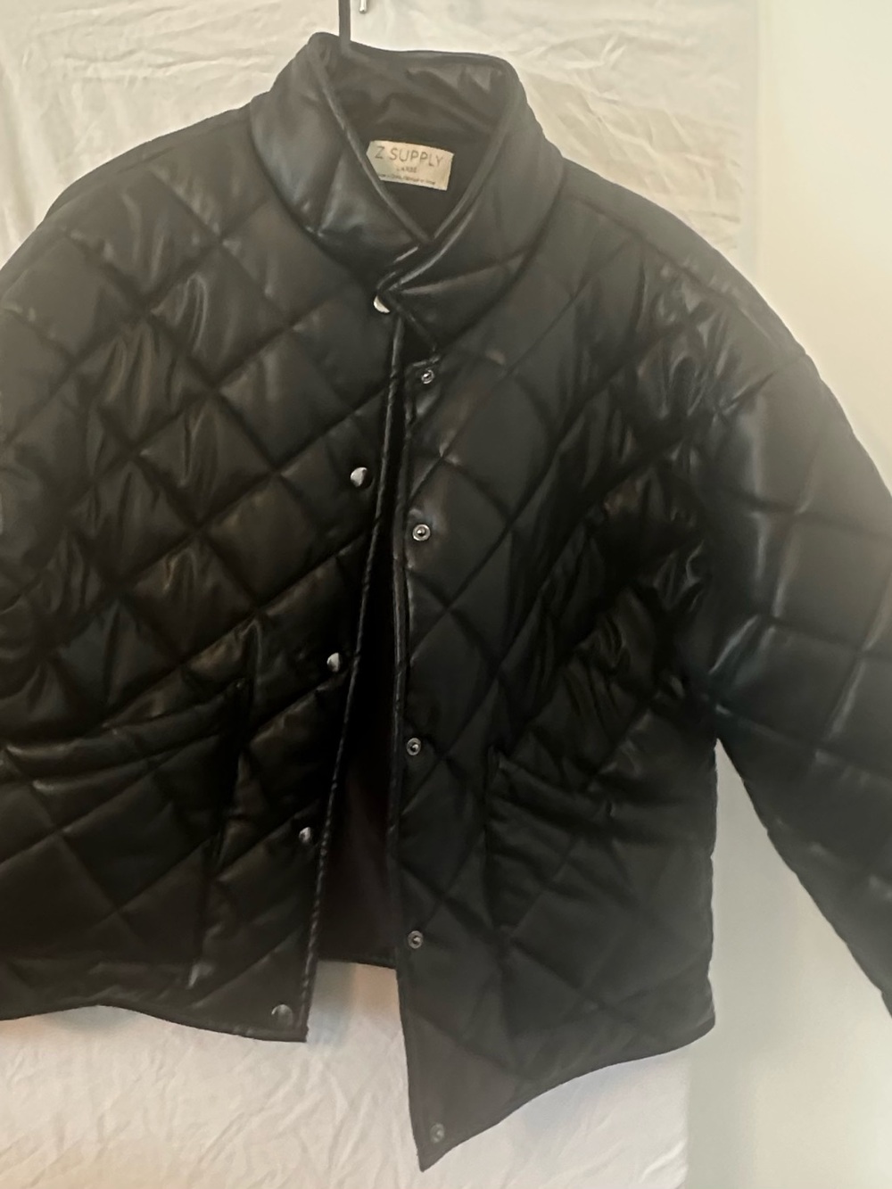 Z Supply Men's Black Quilted Puffer Jacket